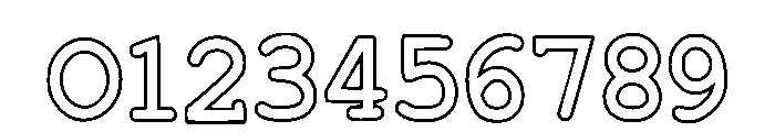Wright Outline Regular Font OTHER CHARS