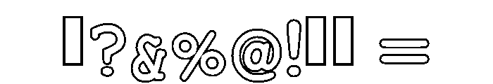 Wright Outline Regular Font OTHER CHARS