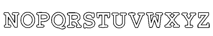 Wright Outline Regular Font LOWERCASE