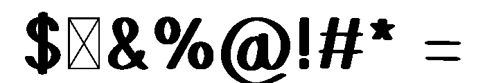 Write Dream Font OTHER CHARS
