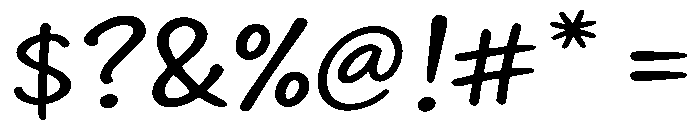 WriteMood Font OTHER CHARS