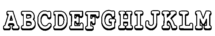 Writer Outline Regular Font UPPERCASE