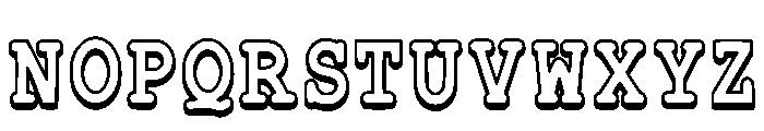 Writer Outline Regular Font LOWERCASE