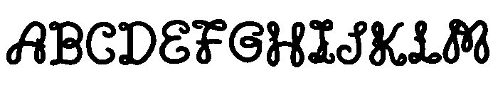 Writing Curvy Font UPPERCASE