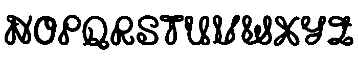 Writing Curvy Font UPPERCASE
