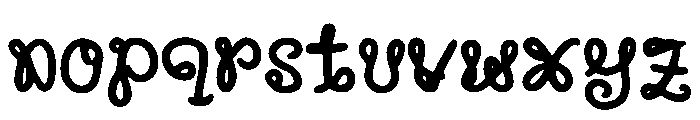 Writing Curvy Font LOWERCASE
