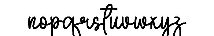 Writing Maddison Font LOWERCASE