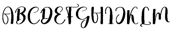 Writing Monogram Font UPPERCASE