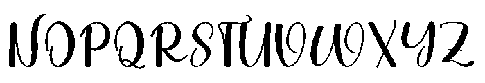 Writing Monogram Font UPPERCASE