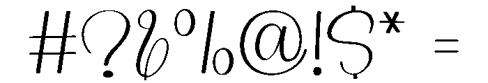 Writing Nightday Font OTHER CHARS