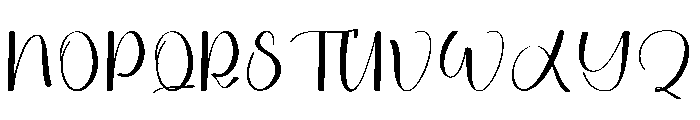 Writing Nightday Font UPPERCASE