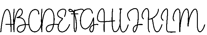 Writing Notebook Font UPPERCASE