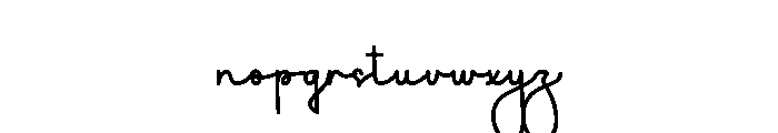 Writing Notebook Font LOWERCASE