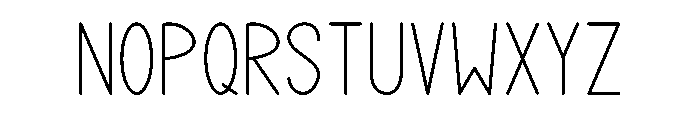 Writing Planning Regular Font UPPERCASE