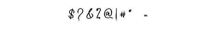 Writing Saturday Font OTHER CHARS