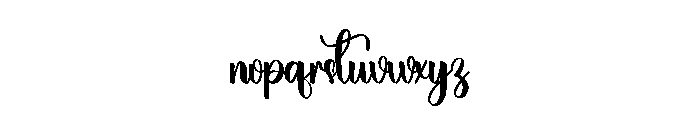 Writing Stylish Font LOWERCASE