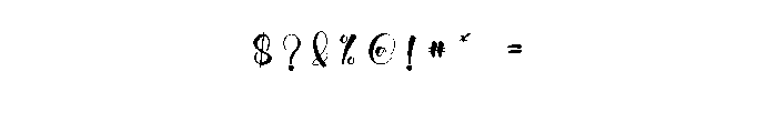Writing1 Font OTHER CHARS