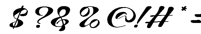 Written Capture Regular Font OTHER CHARS