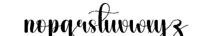 Written Signature Font LOWERCASE