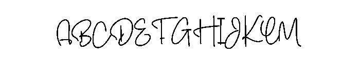 Writting Hastage Font UPPERCASE