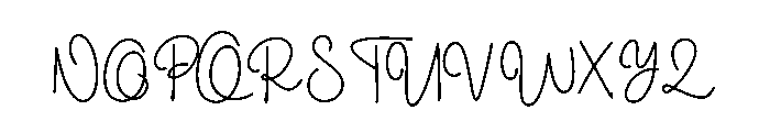 Writting Hastage Font UPPERCASE