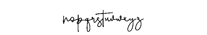 Writting Hastage Font LOWERCASE