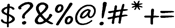 WriteMood otf (400) Font OTHER CHARS