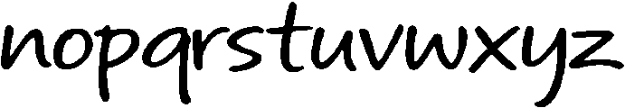 WriteMood otf (400) Font LOWERCASE