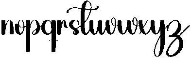 Writing Regular otf (400) Font LOWERCASE