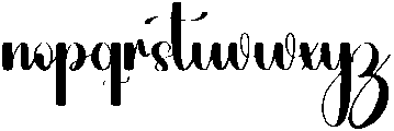Writing Regular otf (400) Font LOWERCASE