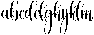 Writing Regular otf (400) Font LOWERCASE