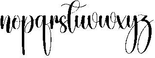 Writing Regular otf (400) Font LOWERCASE
