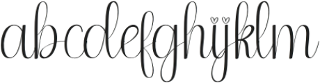 Writing Signature Regular otf (400) Font LOWERCASE