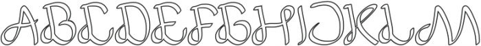Written On The Hand-Hollow otf (400) Font UPPERCASE