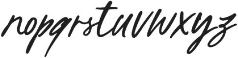 Written by Artist Regular otf (400) Font LOWERCASE