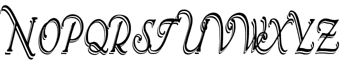 Wrenn Initials Shadowed Cond Font UPPERCASE