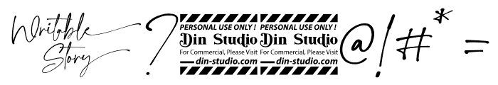 Writable Story Personal Use Font OTHER CHARS