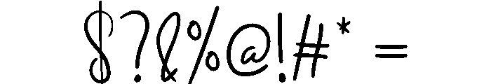 Writing Signature2 Font OTHER CHARS