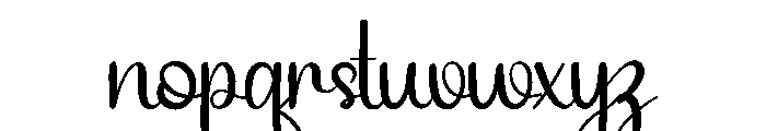 Writing Signature Font LOWERCASE
