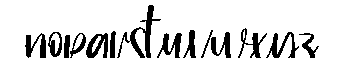 Writing1 Font LOWERCASE
