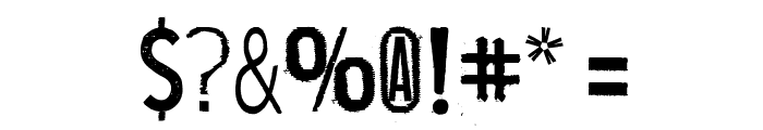 Wrong time, right place Font OTHER CHARS