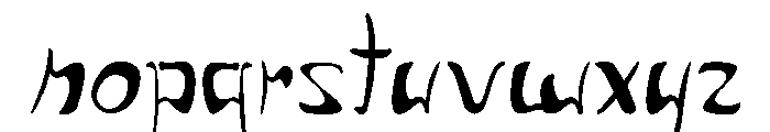 write that downRegular Font LOWERCASE