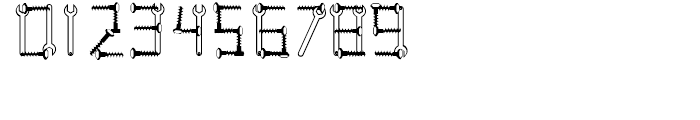 Wrenched Letters Regular Font OTHER CHARS