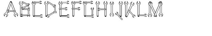 Wrenched Letters Regular Font UPPERCASE