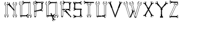Wrenched Letters Regular Font LOWERCASE