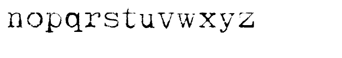 Writing Machine Badkeys One Font LOWERCASE