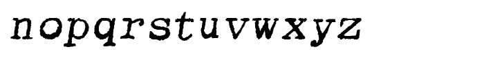 Writing Machine Bold Oblique Font LOWERCASE
