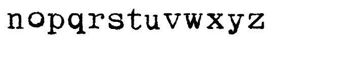 Writing Machine Bold Font LOWERCASE