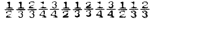 Writing Machine Fractions Font LOWERCASE
