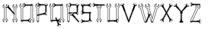 Wrenched Letters Font LOWERCASE